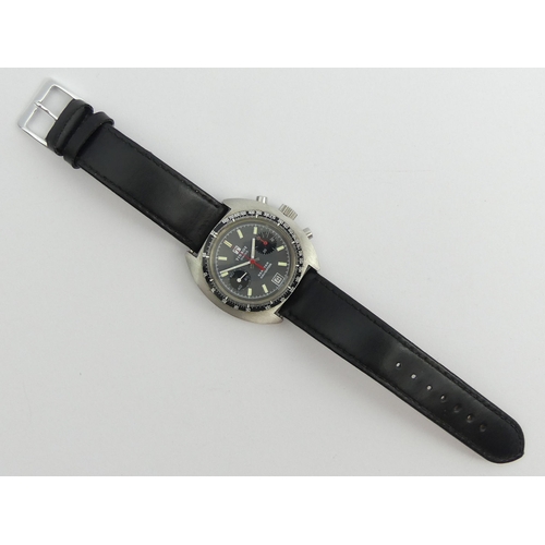 178 - Boxed gents Tissot Seastar Navigator chronograph stainless steel watch, 43 mm wide. UK Postage £12. ... 