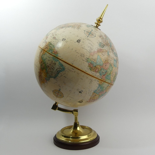 249 - A World Classic series globe on a mahogany and brass stand. UK Postage £20.