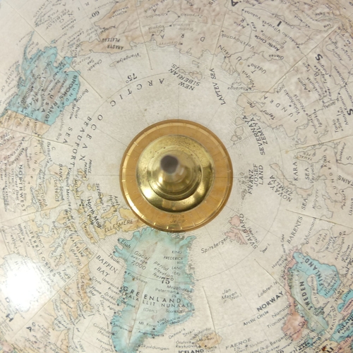 249 - A World Classic series globe on a mahogany and brass stand. UK Postage £20.