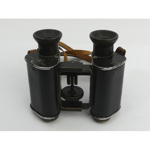 262 - A pair of leather cased binoculars C.P Gore Berlin. 11.2 cm. UK Postage £12.