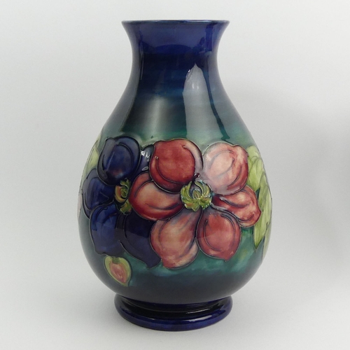 320 - Large Moorcroft art pottery Clematis design vase. 28.5 cm. UK Postage £18.