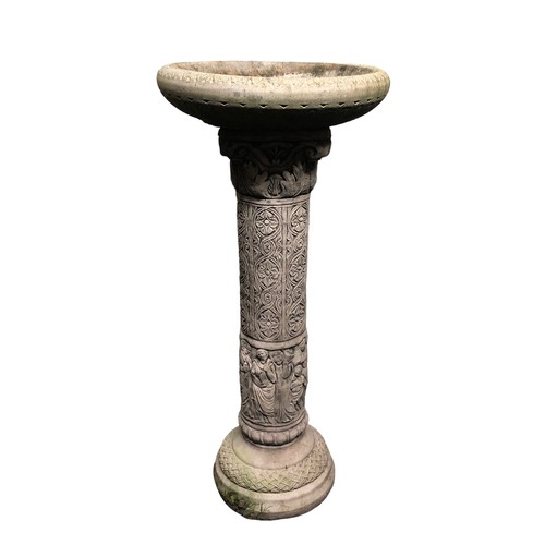 392 - A garden concrete bird bath. 80 cm. Postage not available.