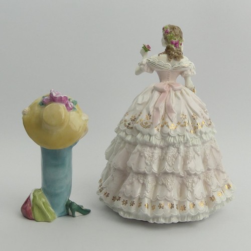 337 - Two bone china figurines - Royal Worcester The Fairest Rose & Royal Doulton Make Believe Hn2225. 22 ... 