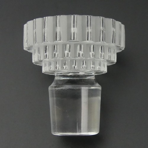 333 - R Lalique Art Deco glass decanter and stopper, 1930's. 22 cm. UK Postage £14.