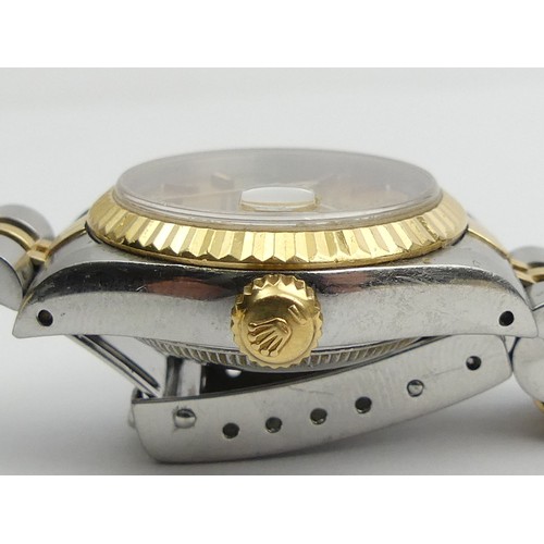 179A - Ladies bi-metal Rolex date adjust oyster watch with . Dates from circa 1990's. 26 mm wide. UK Postag... 