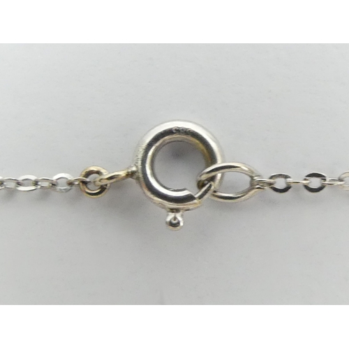 32 - 14ct white and yellow gold aquamarine, diamond and seed pearl necklace, 3 grams, 42cm long,  UK Post... 