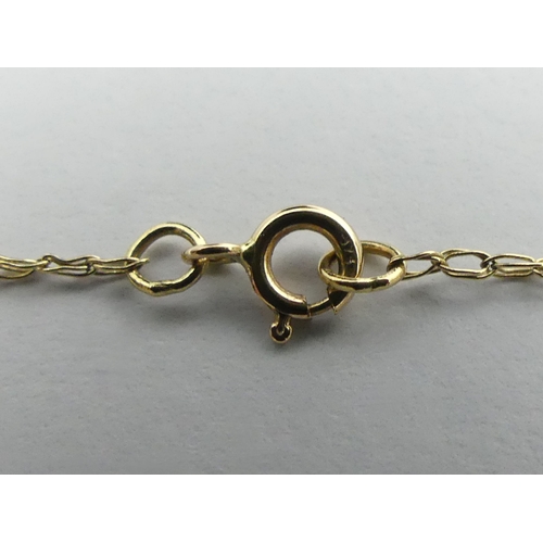 34 - 9ct gold diamond and garnet pendant and chain, 1.8 grams
chain 41cm pendant 31mm.  UK Postage £12.