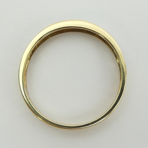 40 - 9ct yellow and white gold diamond half eternity ring, 
2.6 grams, Size W, 3.85mm wide,  UK Postage £... 