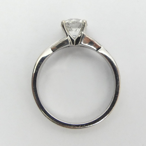 10 - 18ct white gold .8ct diamond solitaire S1-2 
G colour with Lab report, 2.6 grams, 5.7mm, Size J. UK ... 