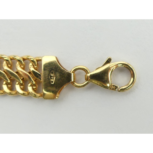 4 - 9ct gold fancy link bracelet, 6 grams, 
19cm x 9mm wide. UK Postage £12.