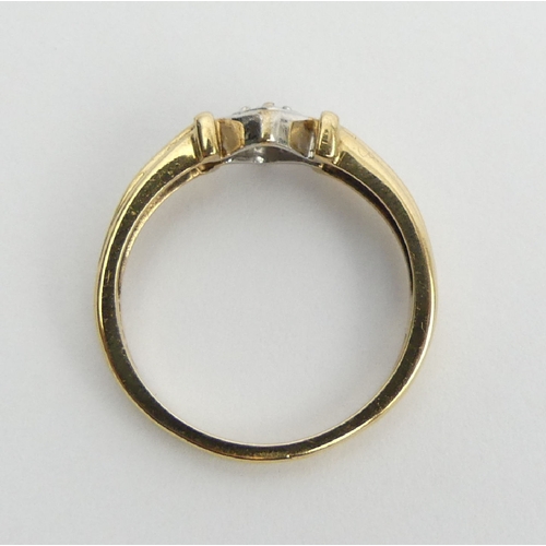 67 - 9ct gold diamond single stone ring, 2.3 grams, 6.2mm, Size M. UK Postage £12.