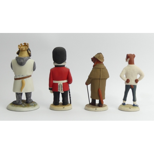 239 - Robert Harrop dog figures, Mastiff Richard the Lionheart, Bloodhound Grenadier Guard and a Boxer. UK... 