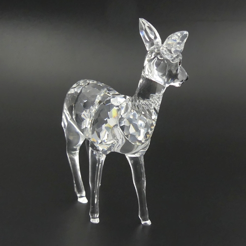 254 - Swarovski crystal large Doe, Rare Encounters, in original box, 9cm high. UK Postage £12.