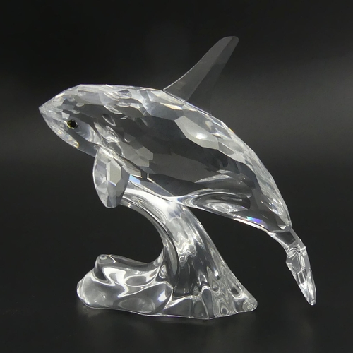 269 - Swarovski crystal Dolphin on a Wave 190365 in original box, 10cm high. UK Postage £14.