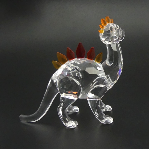 270 - Swarovski crystal Dinosaur Dino with original box and certificate, 7cm. UK Postage £12