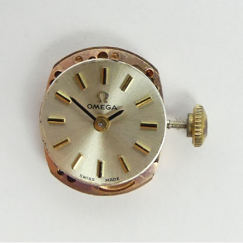 79 - Ladies Omega 14ct gold manual wind watch, 18mm including button. UK Postage £12. Condition Report: W... 