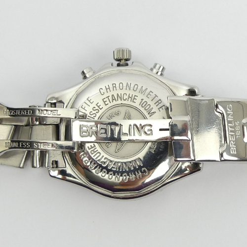 99 - Breitling Colt Chrome Ocean blue dial stainless steel chromometer, 40mm wide. UK Postage £14.
Condit... 