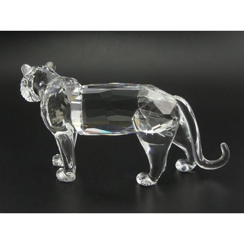 280 - Swarovski crystal Tiger - Endangered Species figure with original box and Certificate of Authenticat... 