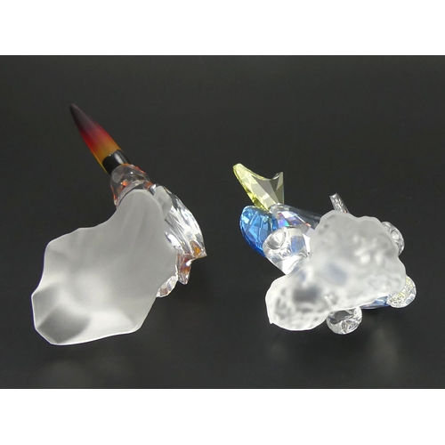 281 - Swarovski crystal Toucan and a SCS Wonders of the Sea Fish, both with original boxes, 8cm. UK Postag... 