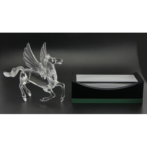 286 - Swarovski 1998 annual edition figure Pegasus with his stand both boxed with certificate of authentic... 