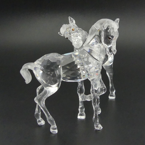 289 - Swarovski crystal Pair of Foals figure in original box, 9cm. UK Postage £12.