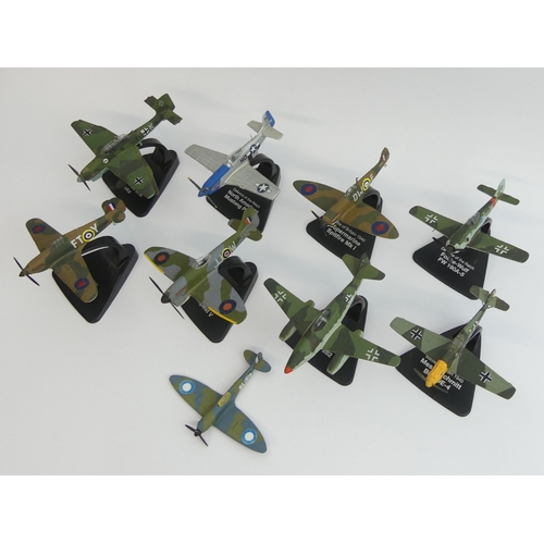 304 - A collection of die cast model aeroplanes including Corgi. Widest 19cm. UK postage £18.