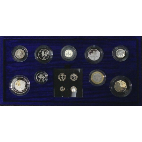 105 - The Royal Mint UK silver coin collection, with certificates and presentation case. UK Postage £15.