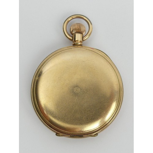 78 - Waltham gold plated full hunter pocket watch, 63 x 46mm. UK Postage £12.