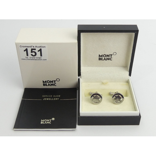 151 - Mont Blanc boxed pair of cufflinks 