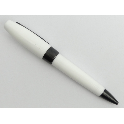 153 - Montegrappa Fortuna white resin and Ruthenium rollerball pen, boxed, 13.5cm. UK Postage £12.