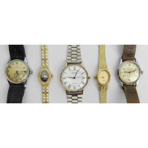 98 - A box of mostly Gents watches including vintage examples. UK Postage £12