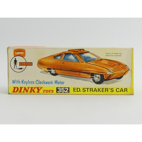 300 - Dinky 352 keyless clockwork motor diecast model of ED Straker's car UFO boxed. UK Postage £12.