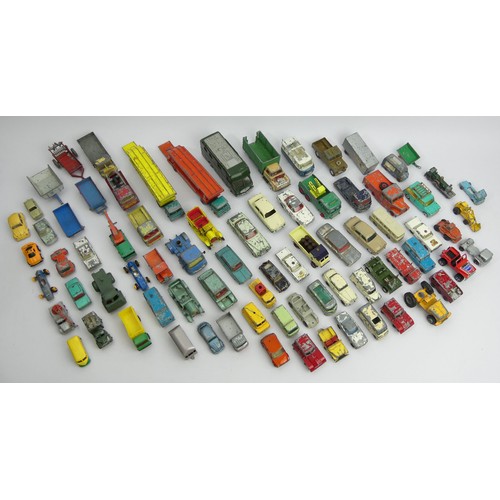 316 - A box of old Corgi, Lesney and Dinky diecast vehicles, including a Dinky Ford Zephyr. UK Postage £15... 