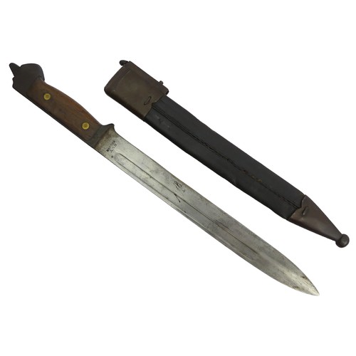 125 - An HVV KOBHVN bayonet and scabbard stamped 228431K, 36cm. UK Postage £12.