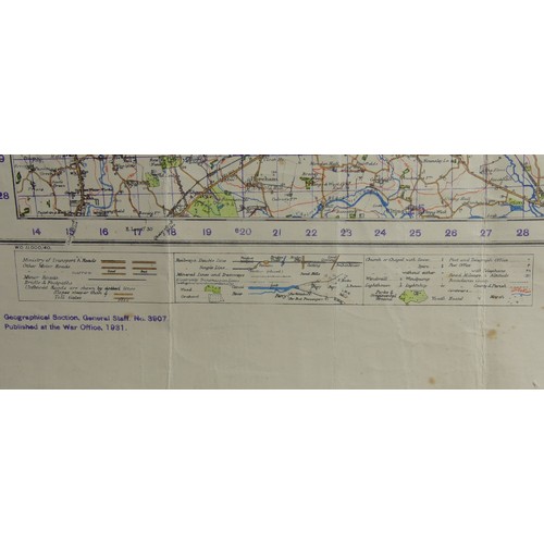 204A - An interesting collection of Ordinance Survey World War II from 1940 - 1945 Air Force Maps, covering... 