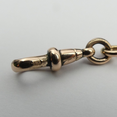 104 - 9ct  rose gold solid curb link bracelet, 23.5 grams, 19cm long, 7.4mm widest. UK Postage £12.