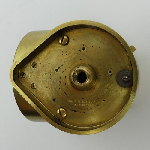 216 - Brass wind gauge (anemometer) by W.H. Bailey & Co Ltd, early 20th century, 9.5cm high. UK Postage £1... 