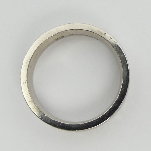 40 - 950 platinum plannished finish wedding ring, 7.8 grams, 5mm, size S1/2. UK Postage £12.