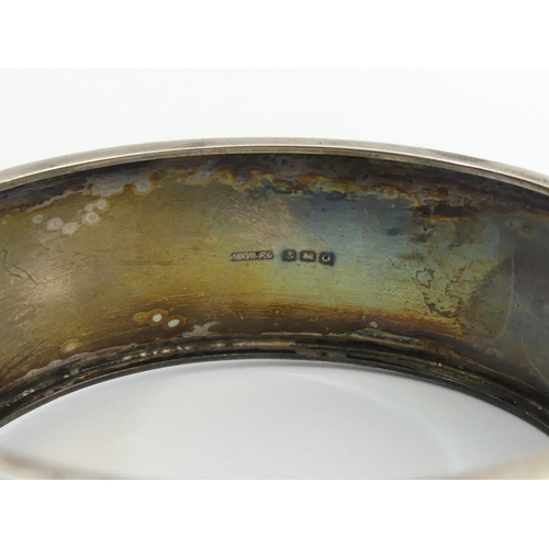 60A - George V silver engraved bangle, Birm. 1913, 33.9 grams, 25mm wide. UK Postage £12. 
Condition Repor... 