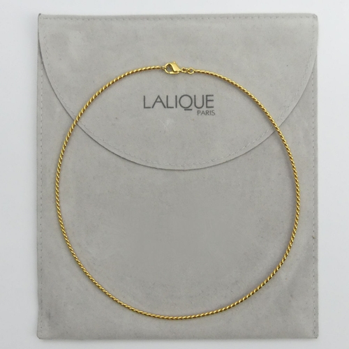 76 - Lalique Paris gold tone choker necklace, 6.9 grams 42cm. UK Postage £12.