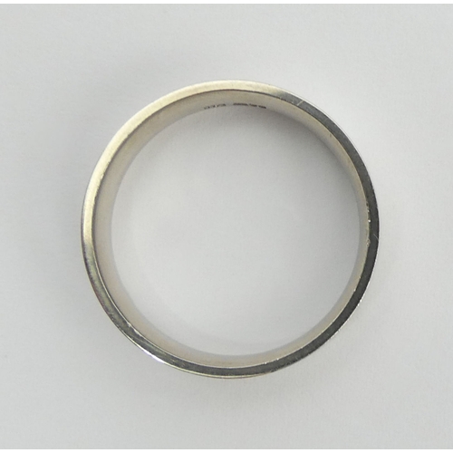 83 - 950 platinum wedding ring, 6 grams, 5mm, size U.  UK Postage £12.