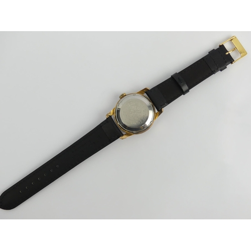 137 - Allaine 25 jewel automatic movement gold tone date adjust gents watch. UK Postage £12. Condition Rep... 