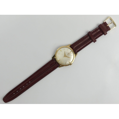 138 - 9ct gold Hamilton manual wind gents watch. UK Postage £12. 
Condition Report: In good working order.