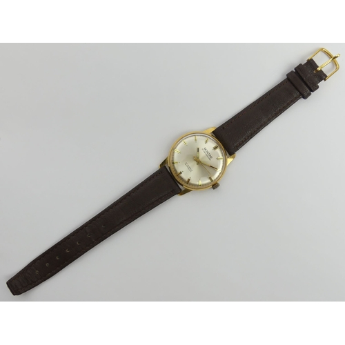 140 - Montine of Switzerland gold plated 17 jewel manual wind gents watch, 36mm inc. crown. UK Postage £12... 