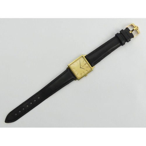 146 - Omega manual wind square face gents watch on an after market strap, 28mm x 34mm. UK Postage £12.
Con... 