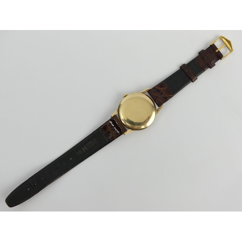 157 - Tudor Royal 9ct gold 17 jewel manual wind movement, C.1959 on a crocodile strap, 33mm inc. crown. UK... 