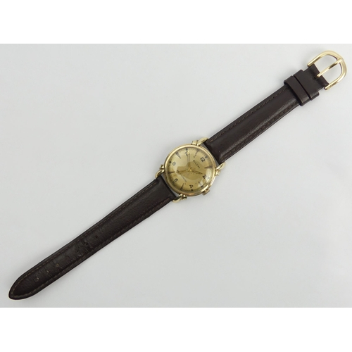 164 - Bulova self-winding gold plated gents watch on a leather strap, 32mm wide. UK Postage £12.
Condition... 