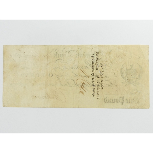 188 - 1809 Newark Bank one pound Pocklington Dickinson and Company note.  UK Postage £5.