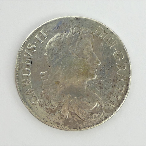 206 - Charles II 1672 third bust silver crown.