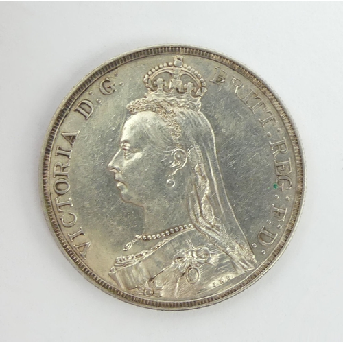 211 - Queen Victoria 1887 silver crown.